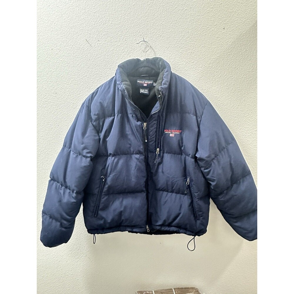 Ralph Lauren Sport Puffer Bomber Jacket Goose Down Size XXL VTG